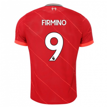 Niño Fútbol Camiseta Roberto Firmino #9 Rojo 1ª Equipación 2021/22 Camisa Chile