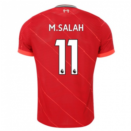 Niño Fútbol Camiseta Mohamed Salah #11 Rojo 1ª Equipación 2021/22 Camisa Chile