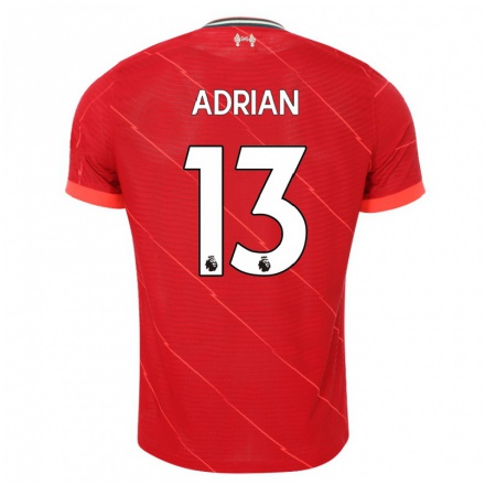 Niño Fútbol Camiseta Adrian #13 Rojo 1ª Equipación 2021/22 Camisa Chile