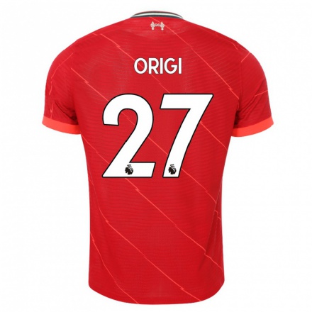 Niño Fútbol Camiseta Divock Origi #27 Rojo 1ª Equipación 2021/22 Camisa Chile