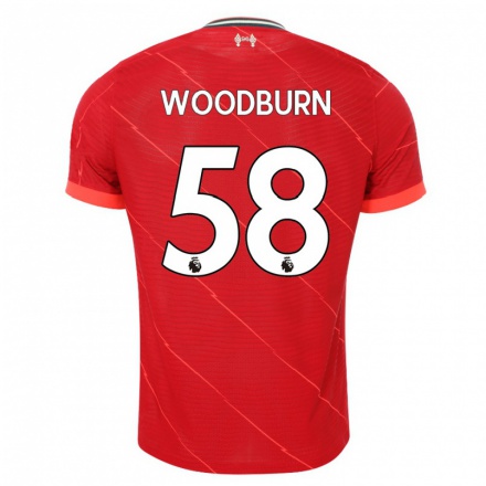 Niño Fútbol Camiseta Ben Woodburn #58 Rojo 1ª Equipación 2021/22 Camisa Chile