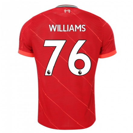 Niño Fútbol Camiseta Neco Williams #76 Rojo 1ª Equipación 2021/22 Camisa Chile