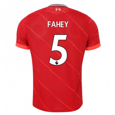 Niño Fútbol Camiseta Niamh Fahey #5 Rojo 1ª Equipación 2021/22 Camisa Chile