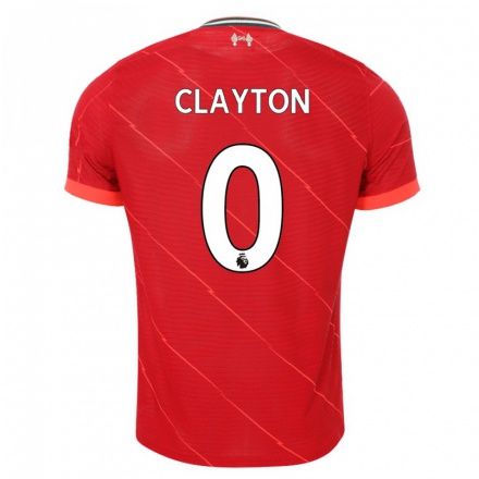 Niño Fútbol Camiseta Tom Clayton #0 Rojo 1ª Equipación 2021/22 Camisa Chile