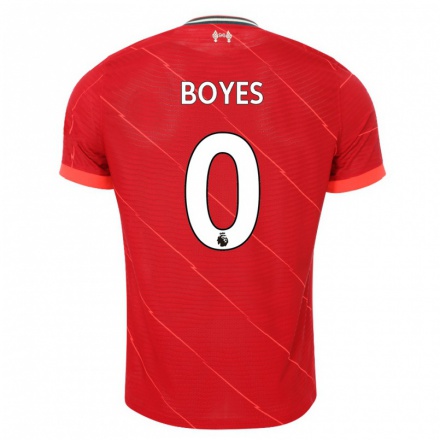 Niño Fútbol Camiseta Morgan Boyes #0 Rojo 1ª Equipación 2021/22 Camisa Chile