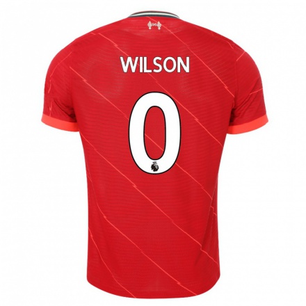 Niño Fútbol Camiseta Sean Wilson #0 Rojo 1ª Equipación 2021/22 Camisa Chile