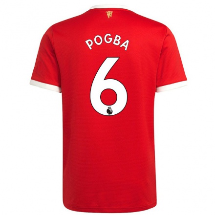 Niño Fútbol Camiseta Paul Pogba #6 Rojo 1ª Equipación 2021/22 Camisa Chile