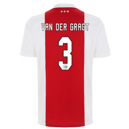 Niño Fútbol Camiseta Stefanie van der Gragt #3 Rojo Blanco 1ª Equipación 2021/22 Camisa Chile