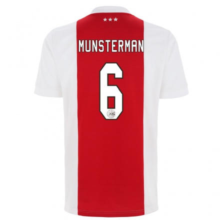 Niño Fútbol Camiseta Marthe Munsterman #6 Rojo Blanco 1ª Equipación 2021/22 Camisa Chile