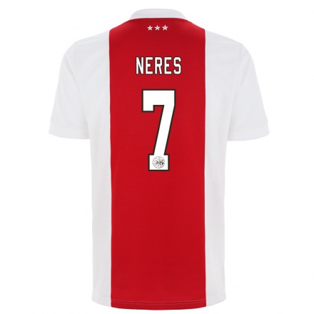 Niño Fútbol Camiseta David Neres #7 Rojo Blanco 1ª Equipación 2021/22 Camisa Chile