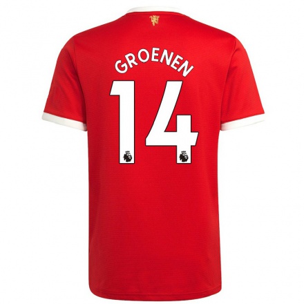 Niño Fútbol Camiseta Jackie Groenen #14 Rojo 1ª Equipación 2021/22 Camisa Chile