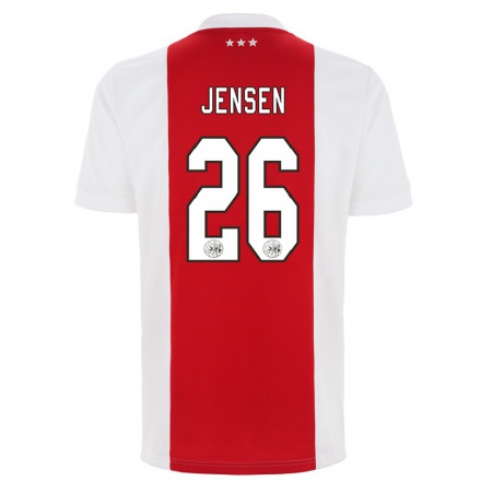 Niño Fútbol Camiseta Victor Jensen #26 Rojo Blanco 1ª Equipación 2021/22 Camisa Chile