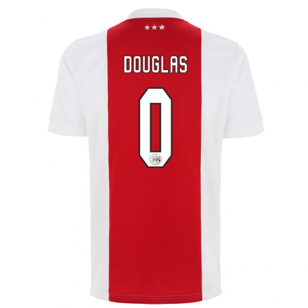 Niño Fútbol Camiseta Terrence Douglas #0 Rojo Blanco 1ª Equipación 2021/22 Camisa Chile