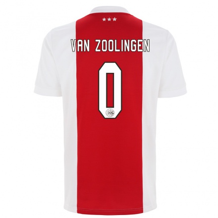 Niño Fútbol Camiseta Glenn van Zoolingen #0 Rojo Blanco 1ª Equipación 2021/22 Camisa Chile