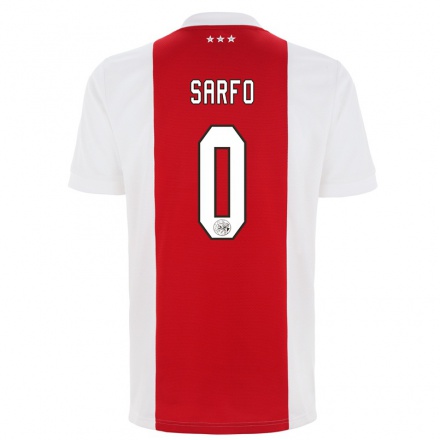 Niño Fútbol Camiseta Raphael Sarfo #0 Rojo Blanco 1ª Equipación 2021/22 Camisa Chile