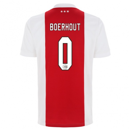 Niño Fútbol Camiseta Yoram Boerhout #0 Rojo Blanco 1ª Equipación 2021/22 Camisa Chile