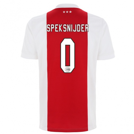 Niño Fútbol Camiseta Rico Speksnijder #0 Rojo Blanco 1ª Equipación 2021/22 Camisa Chile