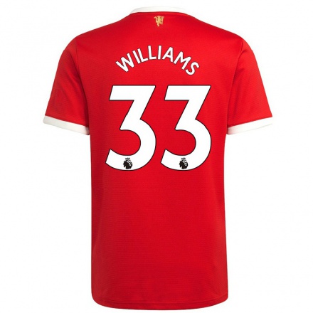 Niño Fútbol Camiseta Brandon Williams #33 Rojo 1ª Equipación 2021/22 Camisa Chile