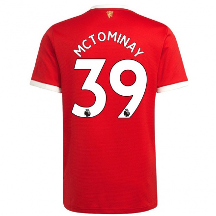 Niño Fútbol Camiseta Scott McTominay #39 Rojo 1ª Equipación 2021/22 Camisa Chile