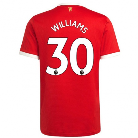 Niño Fútbol Camiseta Chloe Williams #30 Rojo 1ª Equipación 2021/22 Camisa Chile