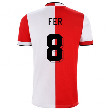 Niño Fútbol Camiseta Leroy Fer #8 Rojo Blanco 1ª Equipación 2021/22 Camisa Chile