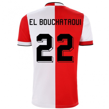 Niño Fútbol Camiseta Achraf El Bouchataoui #22 Rojo Blanco 1ª Equipación 2021/22 Camisa Chile