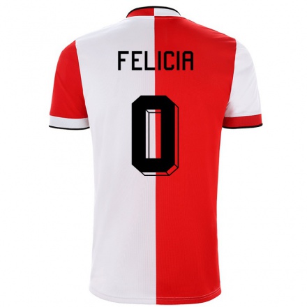 Niño Fútbol Camiseta Gio-Renys Felicia #0 Rojo Blanco 1ª Equipación 2021/22 Camisa Chile