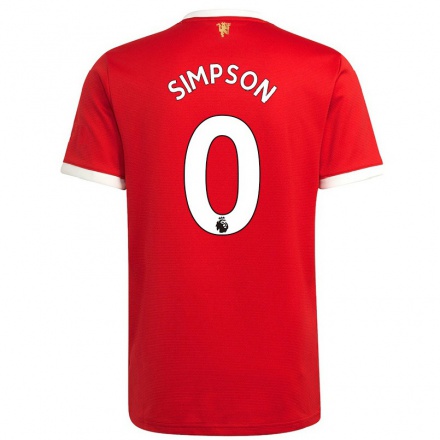 Niño Fútbol Camiseta Jessica Simpson #0 Rojo 1ª Equipación 2021/22 Camisa Chile