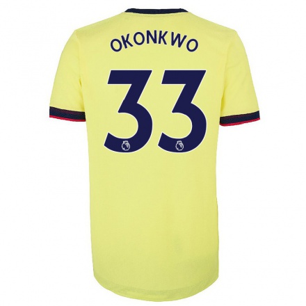 Niño Fútbol Camiseta Arthur Okonkwo #33 Rojo Blanco 1ª Equipación 2021/22 Camisa Chile