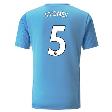 Niño Fútbol Camiseta John Stones #5 Azul 1ª Equipación 2021/22 Camisa Chile