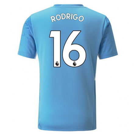 Niño Fútbol Camiseta Rodri #16 Azul 1ª Equipación 2021/22 Camisa Chile