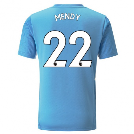 Niño Fútbol Camiseta Benjamin Mendy #22 Azul 1ª Equipación 2021/22 Camisa Chile
