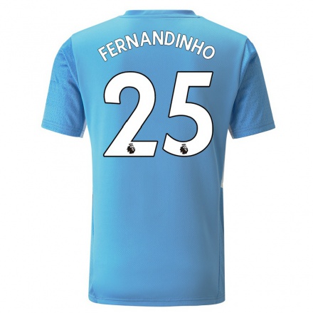 Niño Fútbol Camiseta Fernandinho #25 Azul 1ª Equipación 2021/22 Camisa Chile