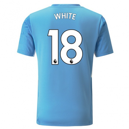 Niño Fútbol Camiseta Ellen White #18 Azul 1ª Equipación 2021/22 Camisa Chile