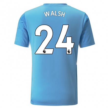 Niño Fútbol Camiseta Keira Walsh #24 Azul 1ª Equipación 2021/22 Camisa Chile