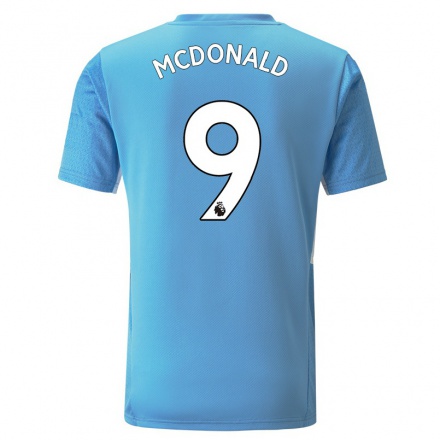 Niño Fútbol Camiseta Rowan McDonald #9 Azul 1ª Equipación 2021/22 Camisa Chile