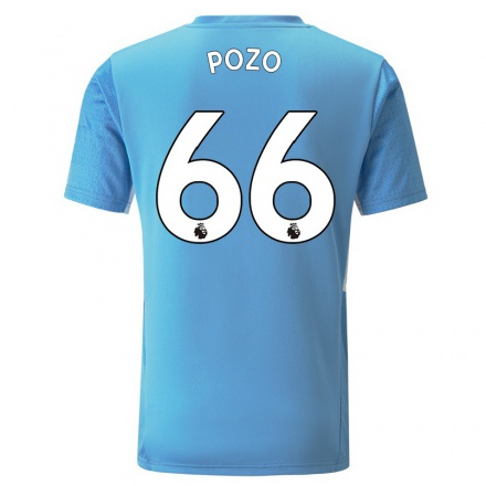 Niño Fútbol Camiseta Iker Pozo #66 Azul 1ª Equipación 2021/22 Camisa Chile