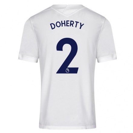 Niño Fútbol Camiseta Matt Doherty #2 Blanco 1ª Equipación 2021/22 Camisa Chile