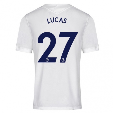 Niño Fútbol Camiseta Lucas Moura #27 Blanco 1ª Equipación 2021/22 Camisa Chile