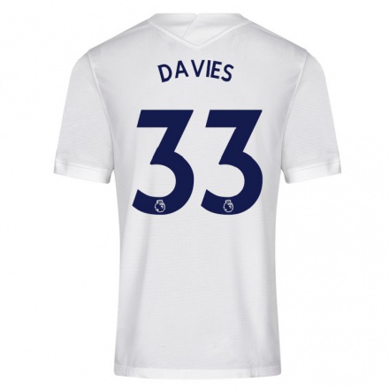 Niño Fútbol Camiseta Ben Davies #33 Blanco 1ª Equipación 2021/22 Camisa Chile