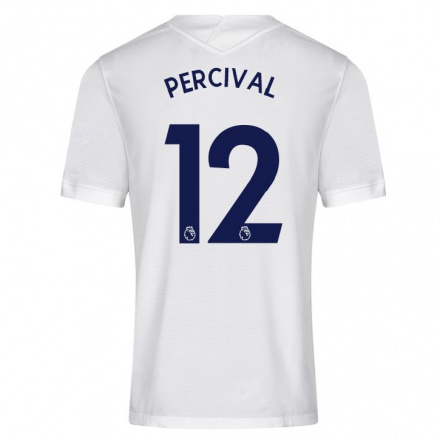 Niño Fútbol Camiseta Ria Percival #12 Blanco 1ª Equipación 2021/22 Camisa Chile