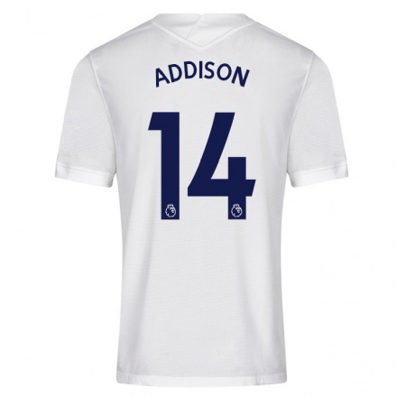 Niño Fútbol Camiseta Angela Addison #14 Blanco 1ª Equipación 2021/22 Camisa Chile