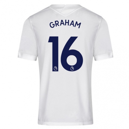 Niño Fútbol Camiseta Kit Graham #16 Blanco 1ª Equipación 2021/22 Camisa Chile