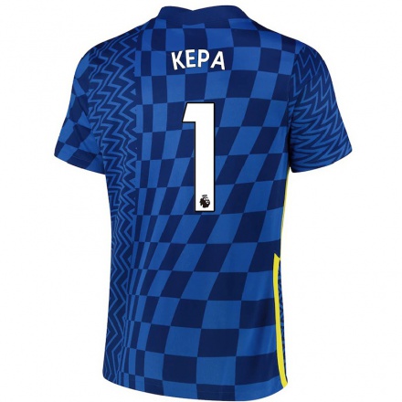 Niño Fútbol Camiseta Kepa Arrizabalaga #1 Azul Oscuro 1ª Equipación 2021/22 Camisa Chile