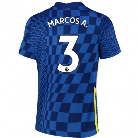 Niño Fútbol Camiseta Marcos Alonso #3 Azul Oscuro 1ª Equipación 2021/22 Camisa Chile