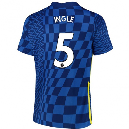Niño Fútbol Camiseta Sophie Ingle #5 Azul Oscuro 1ª Equipación 2021/22 Camisa Chile