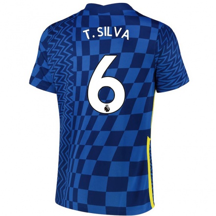Niño Fútbol Camiseta Thiago Silva #6 Azul Oscuro 1ª Equipación 2021/22 Camisa Chile