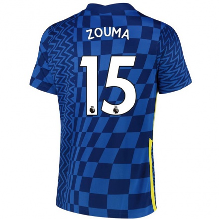 Niño Fútbol Camiseta Kurt Zouma #15 Azul Oscuro 1ª Equipación 2021/22 Camisa Chile