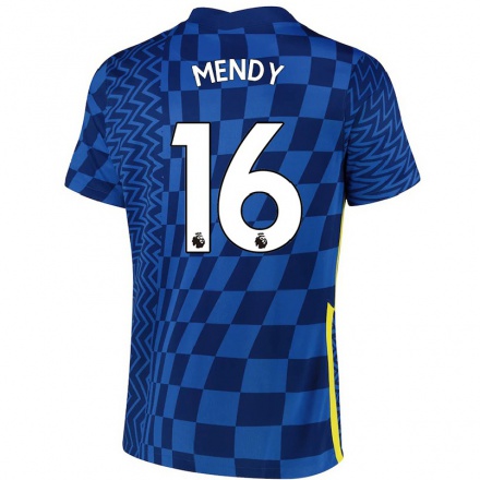 Niño Fútbol Camiseta Edouard Mendy #16 Azul Oscuro 1ª Equipación 2021/22 Camisa Chile