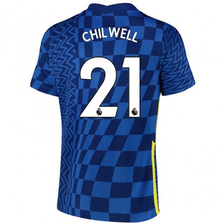 Niño Fútbol Camiseta Ben Chilwell #21 Azul Oscuro 1ª Equipación 2021/22 Camisa Chile